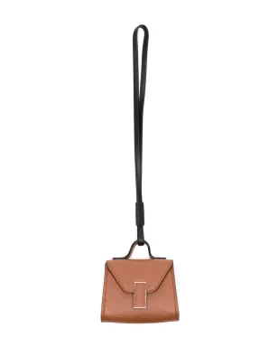 Valextra Iside leather bag charm - Brown - サムネイル1