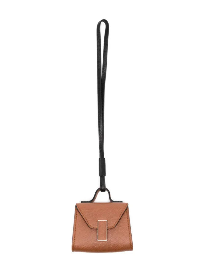 Valextra Valextra Iside leather bag charm - Brownの商品画像