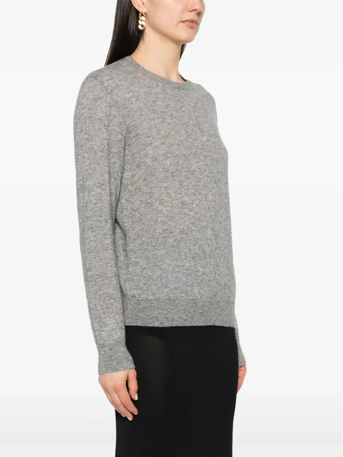 Saint Laurent メランジカシミヤ混セーター - グレー - 画像3