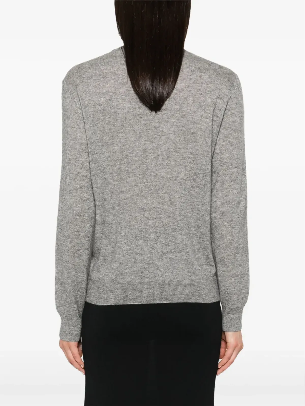 Saint Laurent メランジカシミヤ混セーター - グレー - 画像4