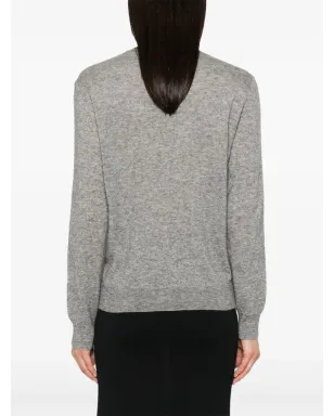 Saint Laurent メランジカシミヤ混セーター - グレー - サムネイル4