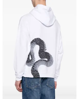 DSQUARED2 ドラゴンプリント コットン フード付きパーカー ホワイト - サムネイル4