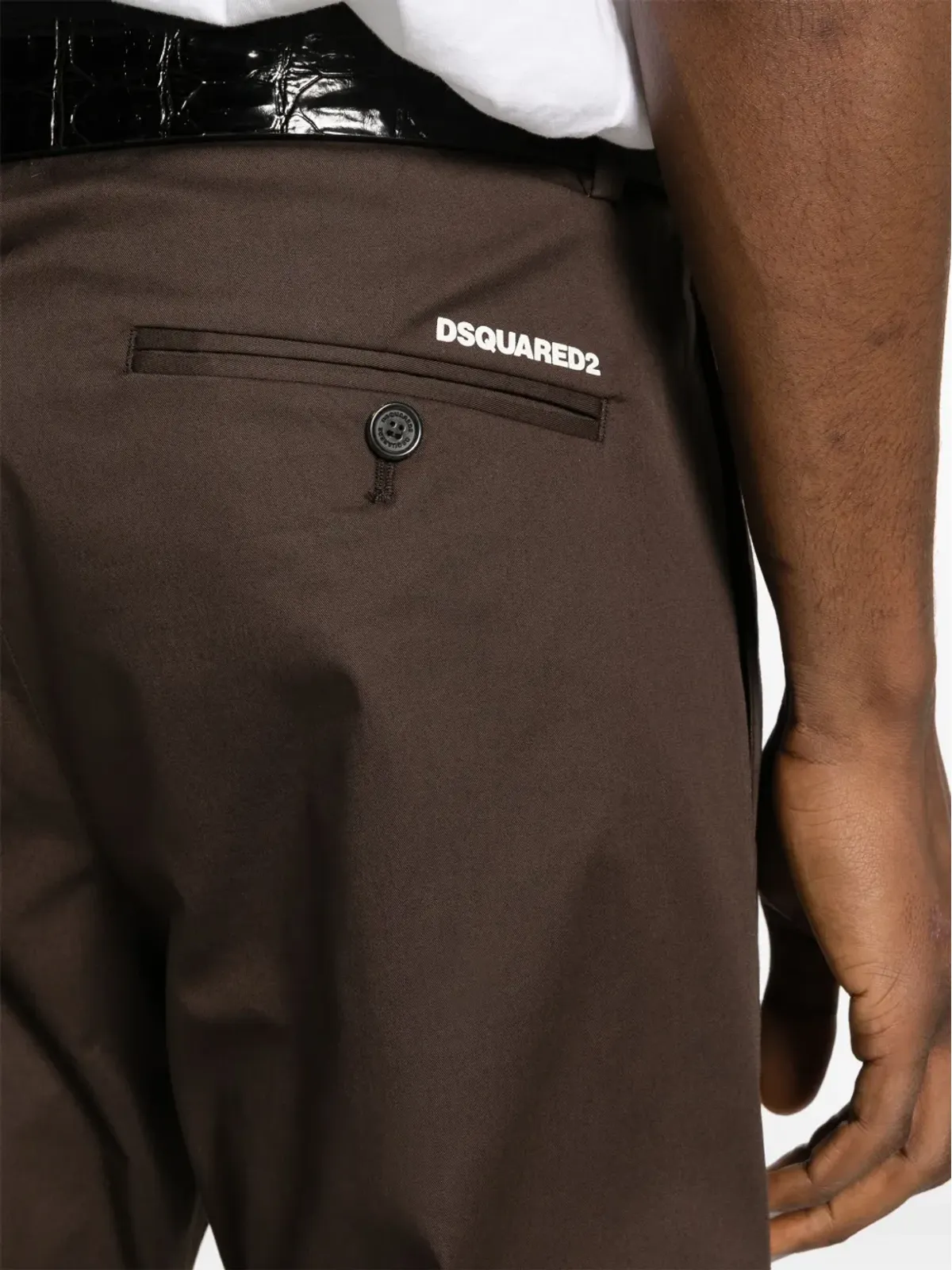 DSQUARED2 ミッドライズ ツイル チノパンツ - ブラウン - 画像5
