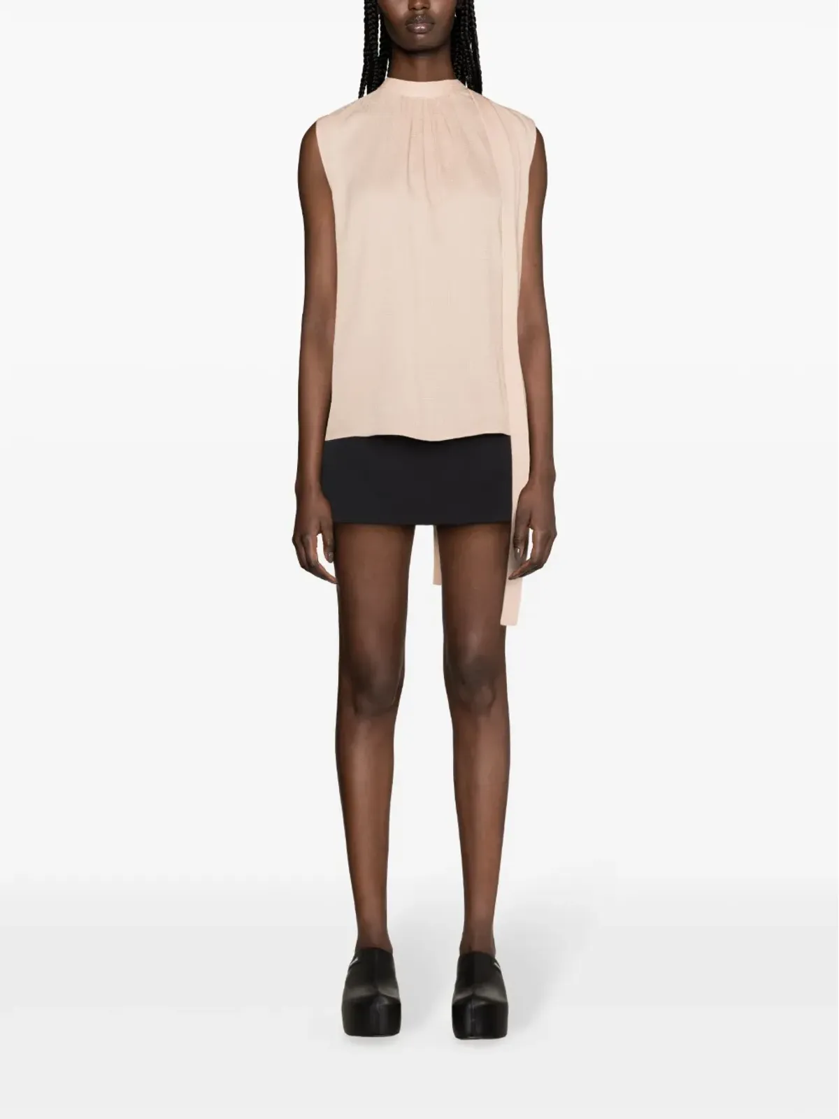 Givenchy モックネック シルク ブラウス ピンク - 画像2