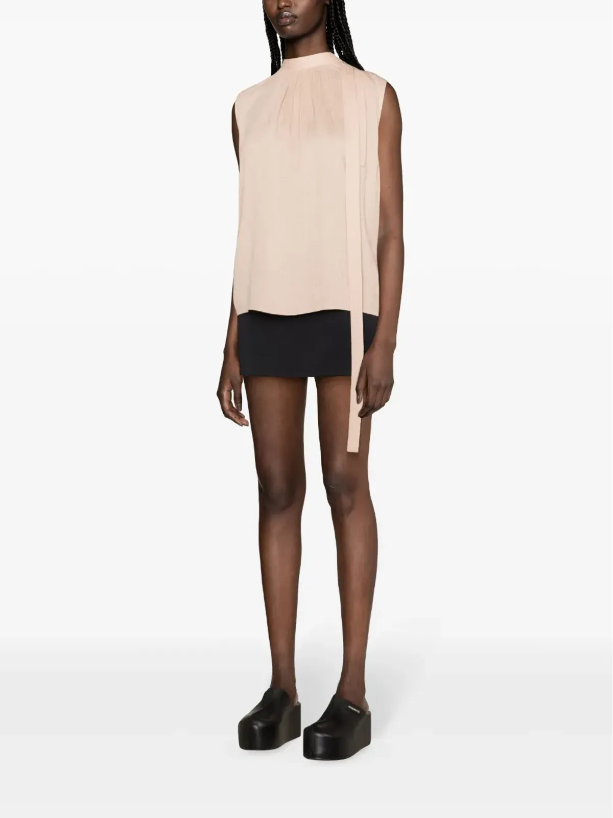Givenchy モックネック シルク ブラウス ピンク - 画像3