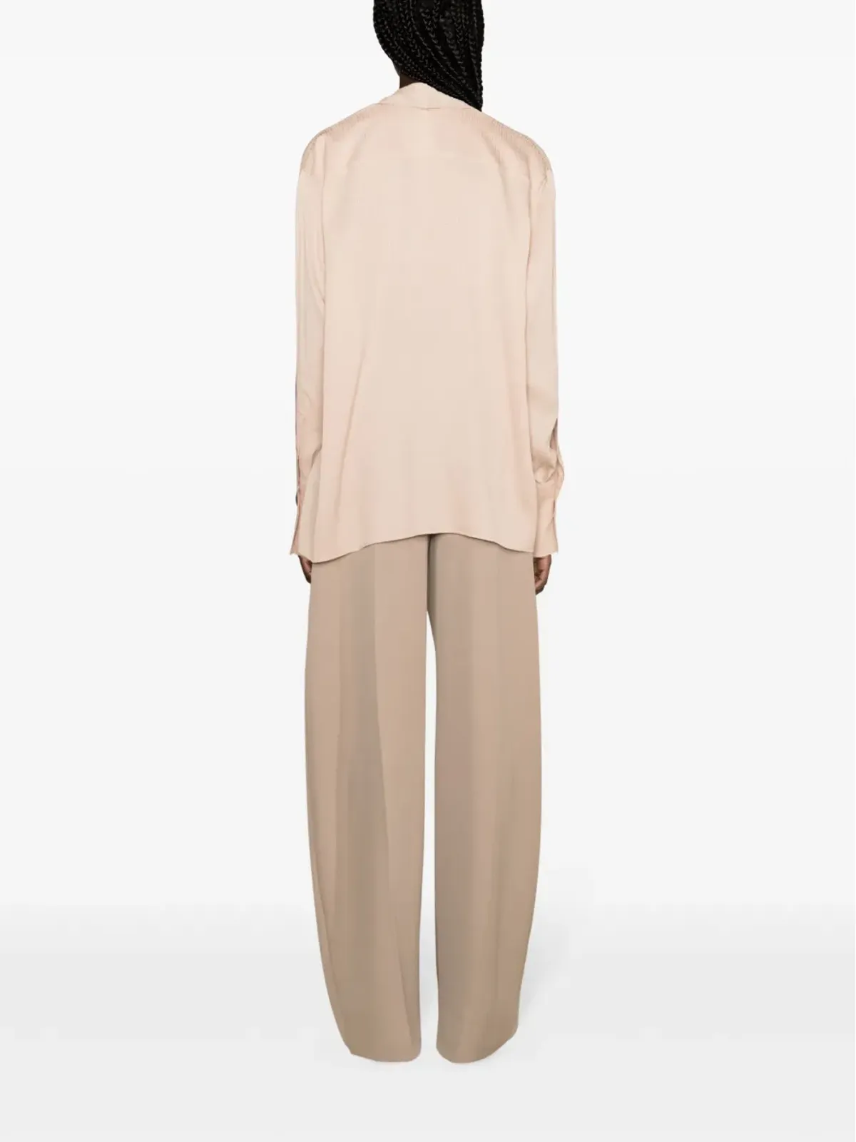 Givenchy スカーフディテール付きシルクブラウス ピンク - 画像4