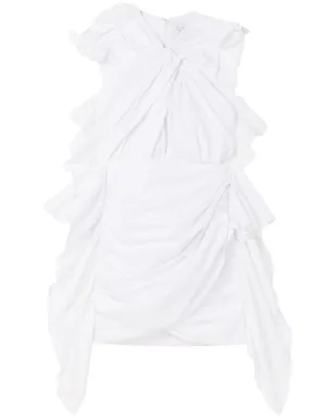 AZ FACTORY Calla Lily draped minidress - White - サムネイル1