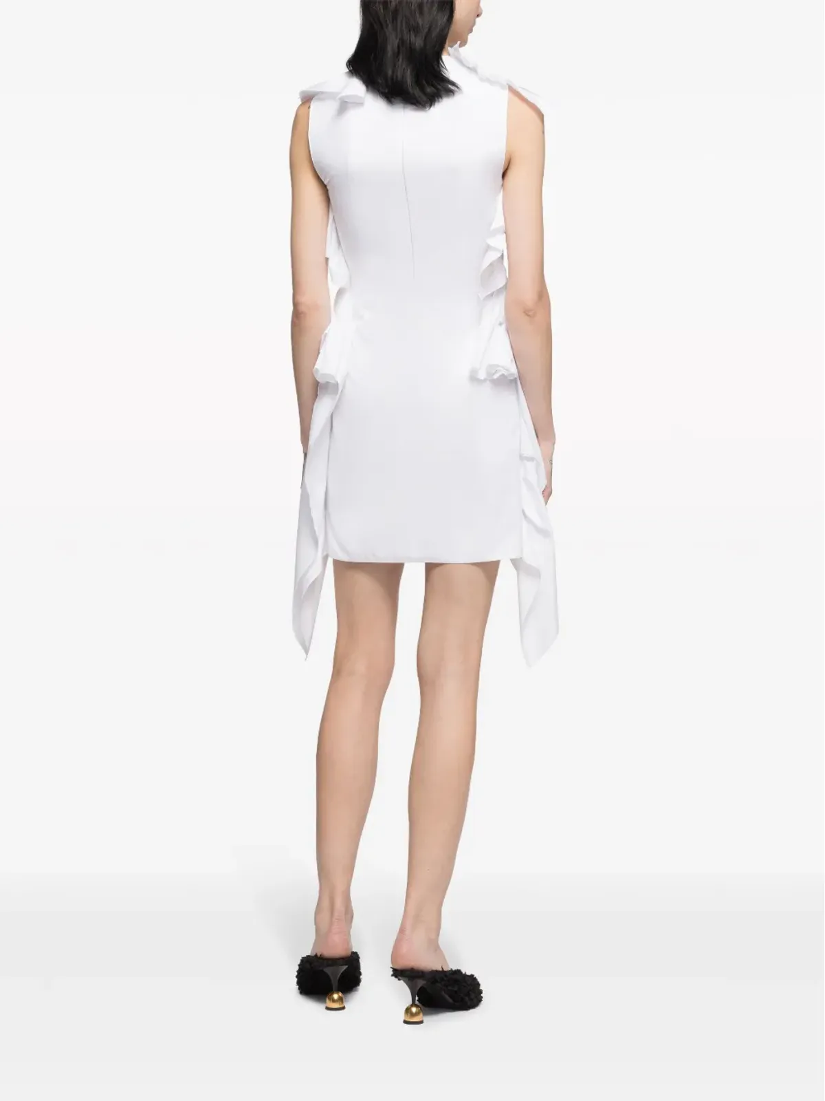 AZ FACTORY Calla Lily draped minidress - White - 画像3