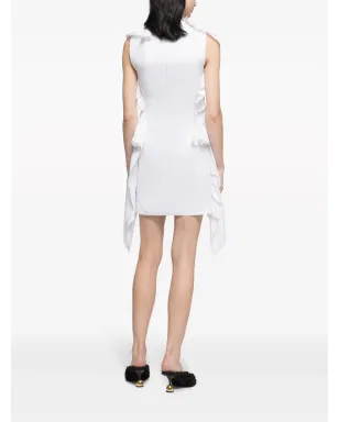 AZ FACTORY Calla Lily draped minidress - White - サムネイル3