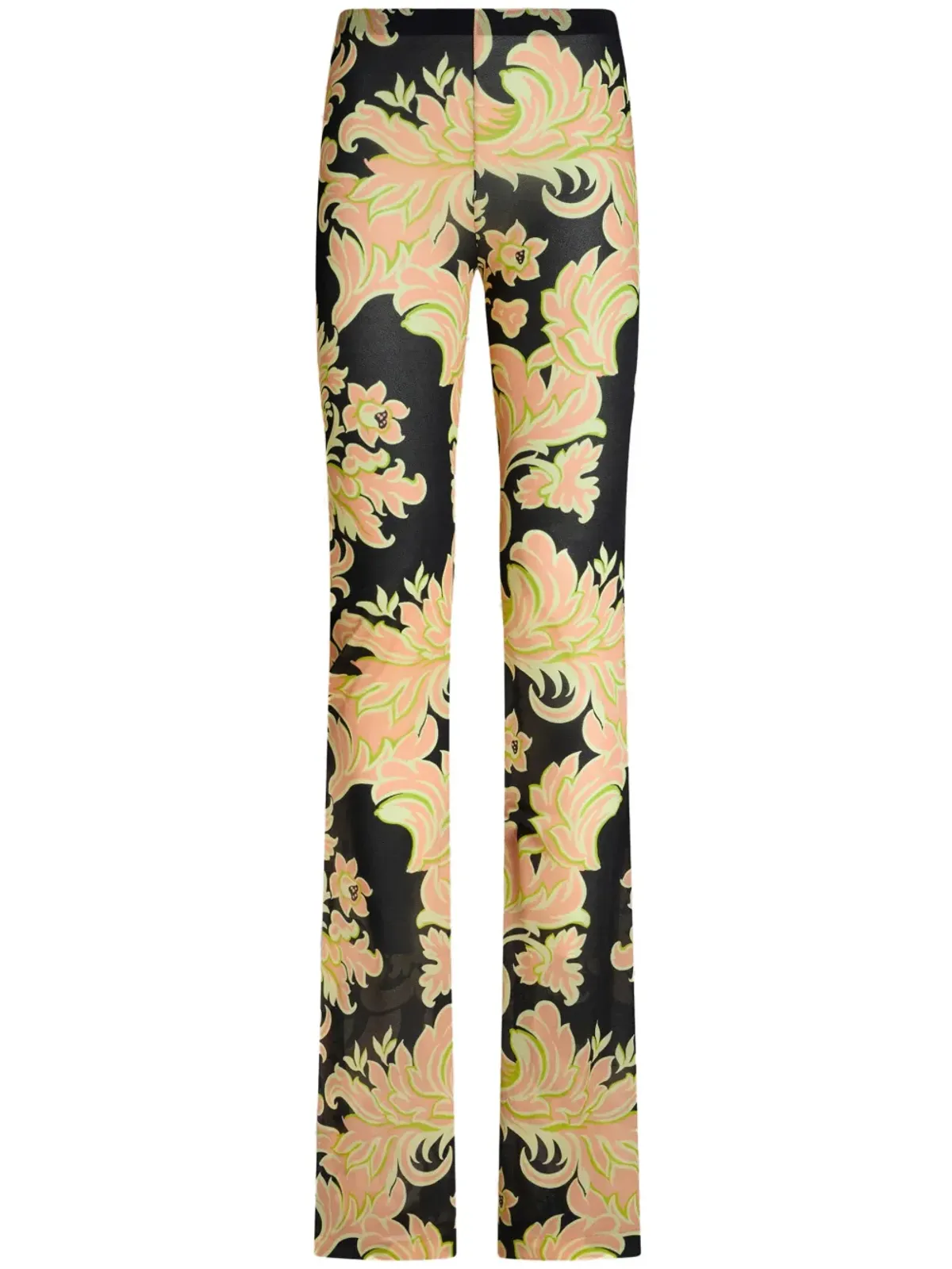 ETRO 花柄プリント ハイウエストパンツ - ブラック - 画像1