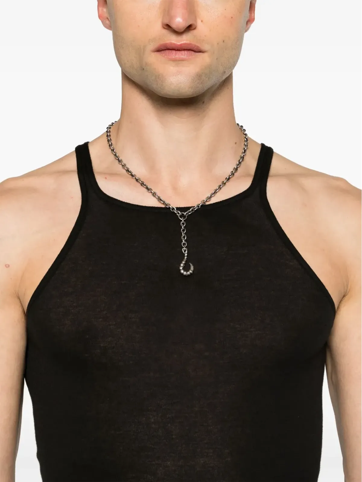 Rick Owens DRKSHDW レーサーバック コットン タンクトップ - ブラック - 画像5