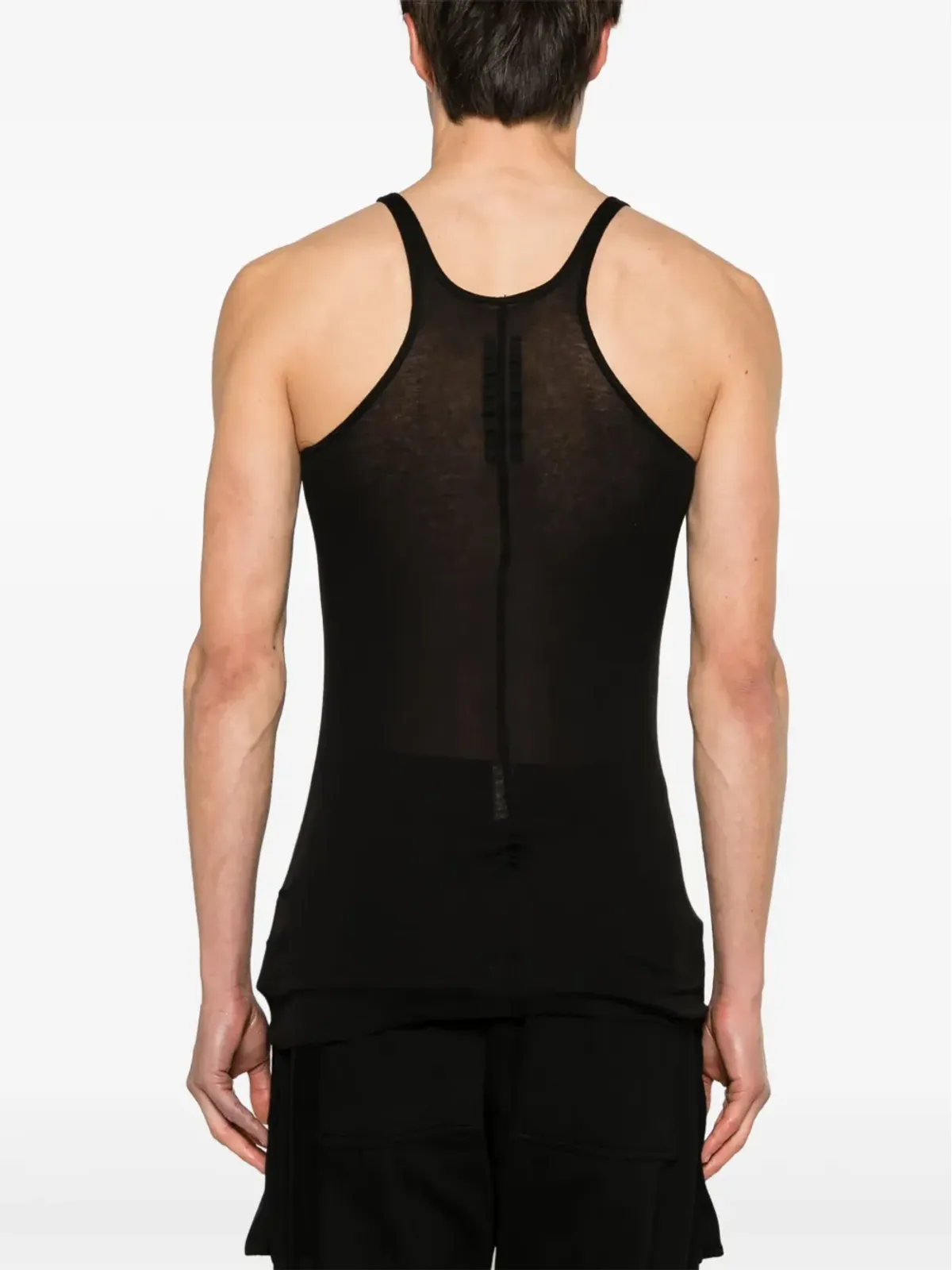 Rick Owens DRKSHDW レーサーバック コットン タンクトップ - ブラック - 画像4