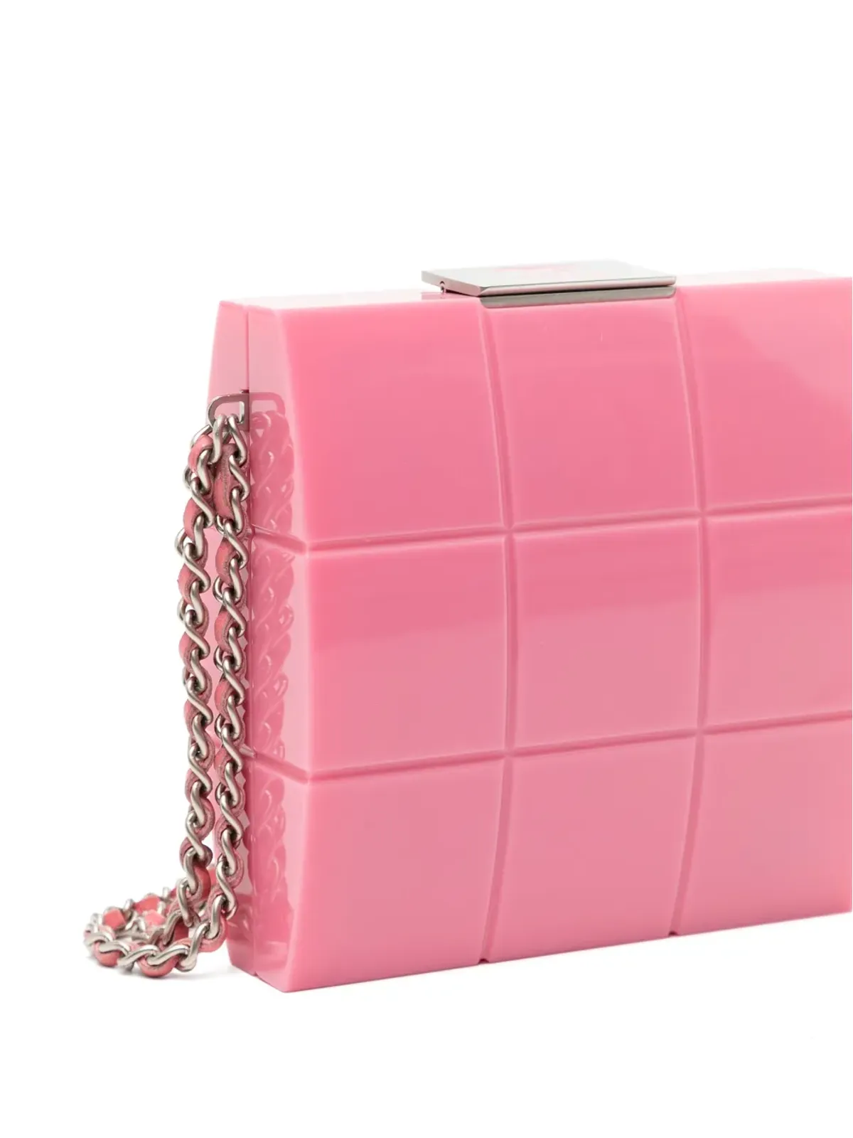 CHANEL ビンテージ Choco Bar クラッチバッグ - ピンク - 画像4