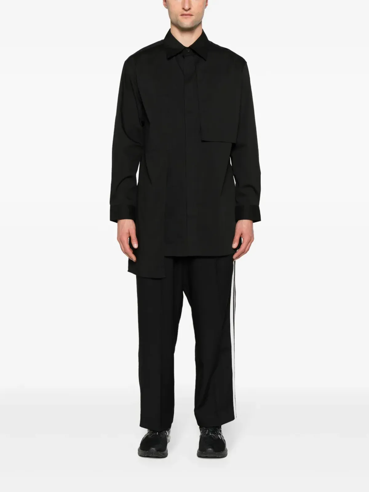 Y-3 レイヤード ポプリン シャツ - ブラック - 画像2