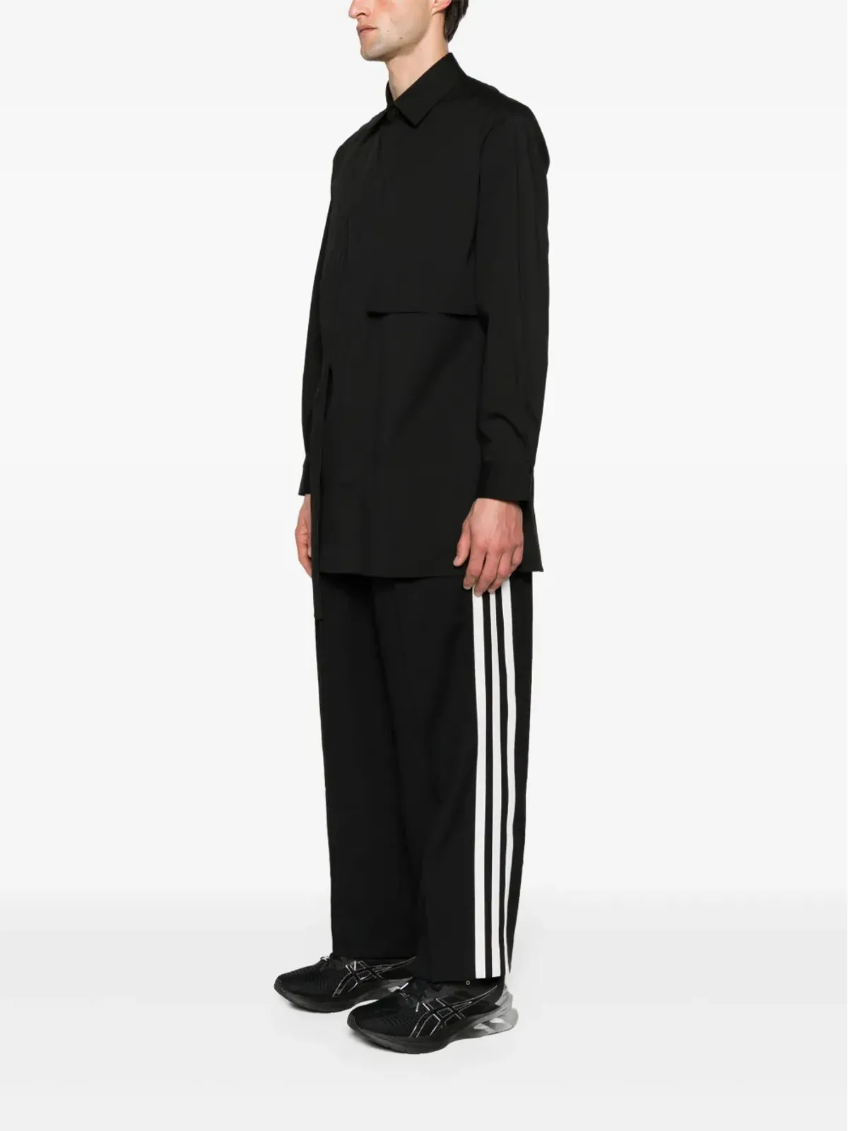 Y-3 レイヤード ポプリン シャツ - ブラック - 画像4