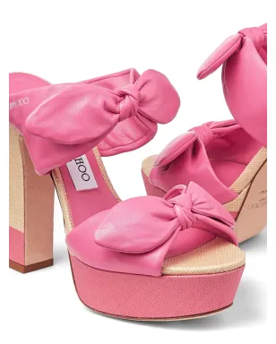 Jimmy Choo Rua 120mm プラットフォームミュール ピンク - サムネイル5