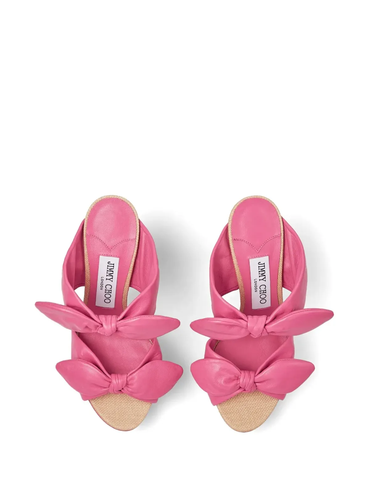 Jimmy Choo Rua 120mm プラットフォームミュール ピンク - 画像4