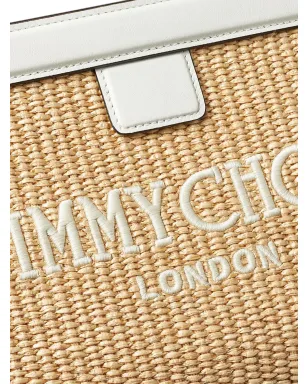 Jimmy Choo Avenue ロゴ刺繍 ウェーブン クラッチ - サムネイル5