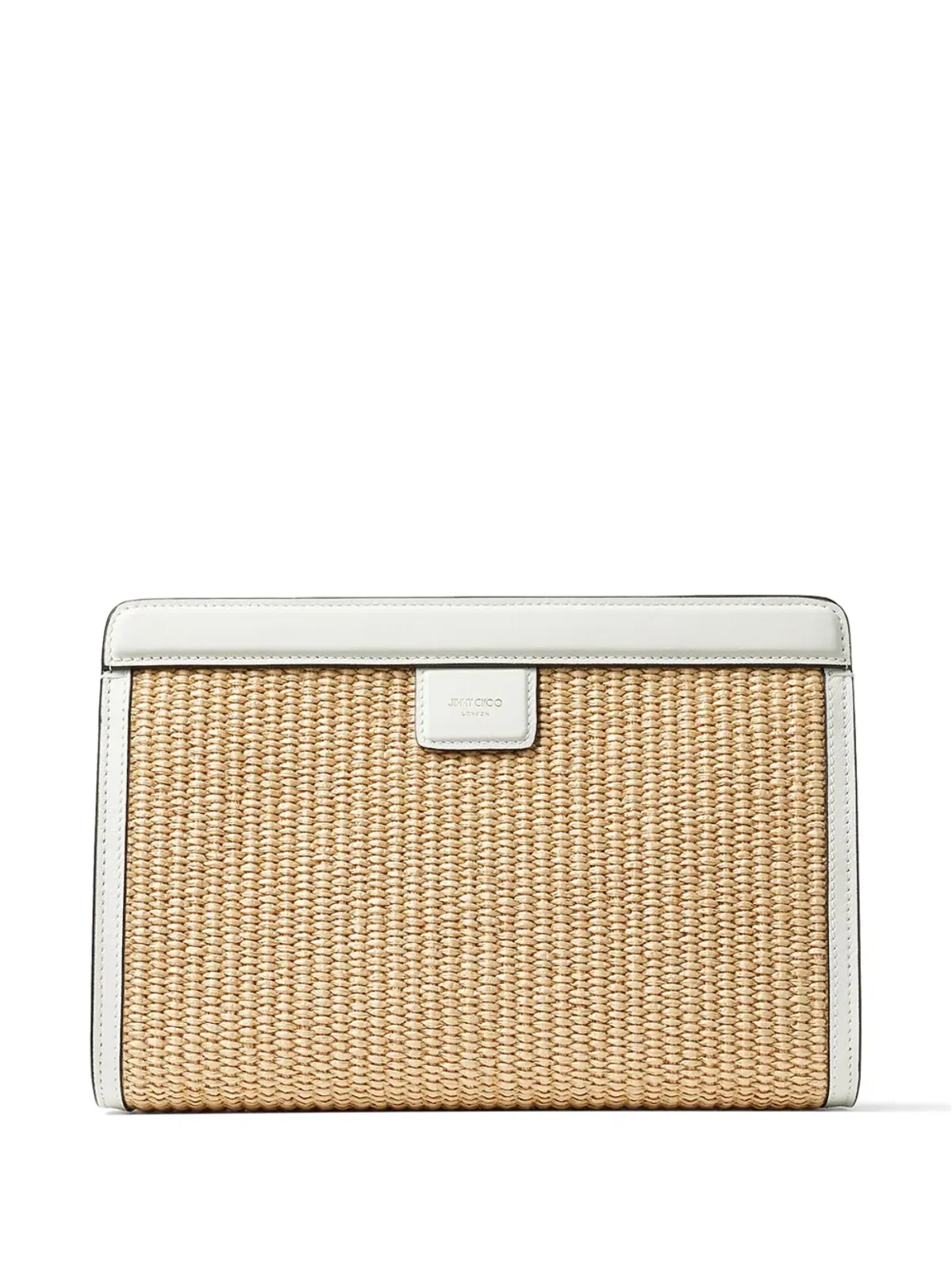 Jimmy Choo Avenue ロゴ刺繍 ウェーブン クラッチ - 画像3