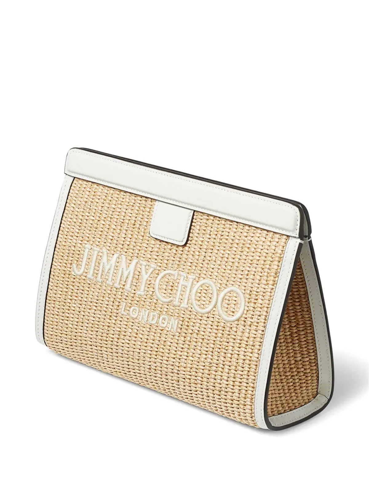 Jimmy Choo Avenue ロゴ刺繍 ウェーブン クラッチ - 画像4