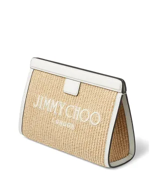 Jimmy Choo Avenue ロゴ刺繍 ウェーブン クラッチ - サムネイル4