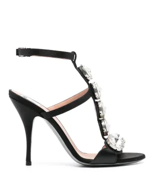Moschino 110mm ジェム装飾サンダル（ブラック） - サムネイル1