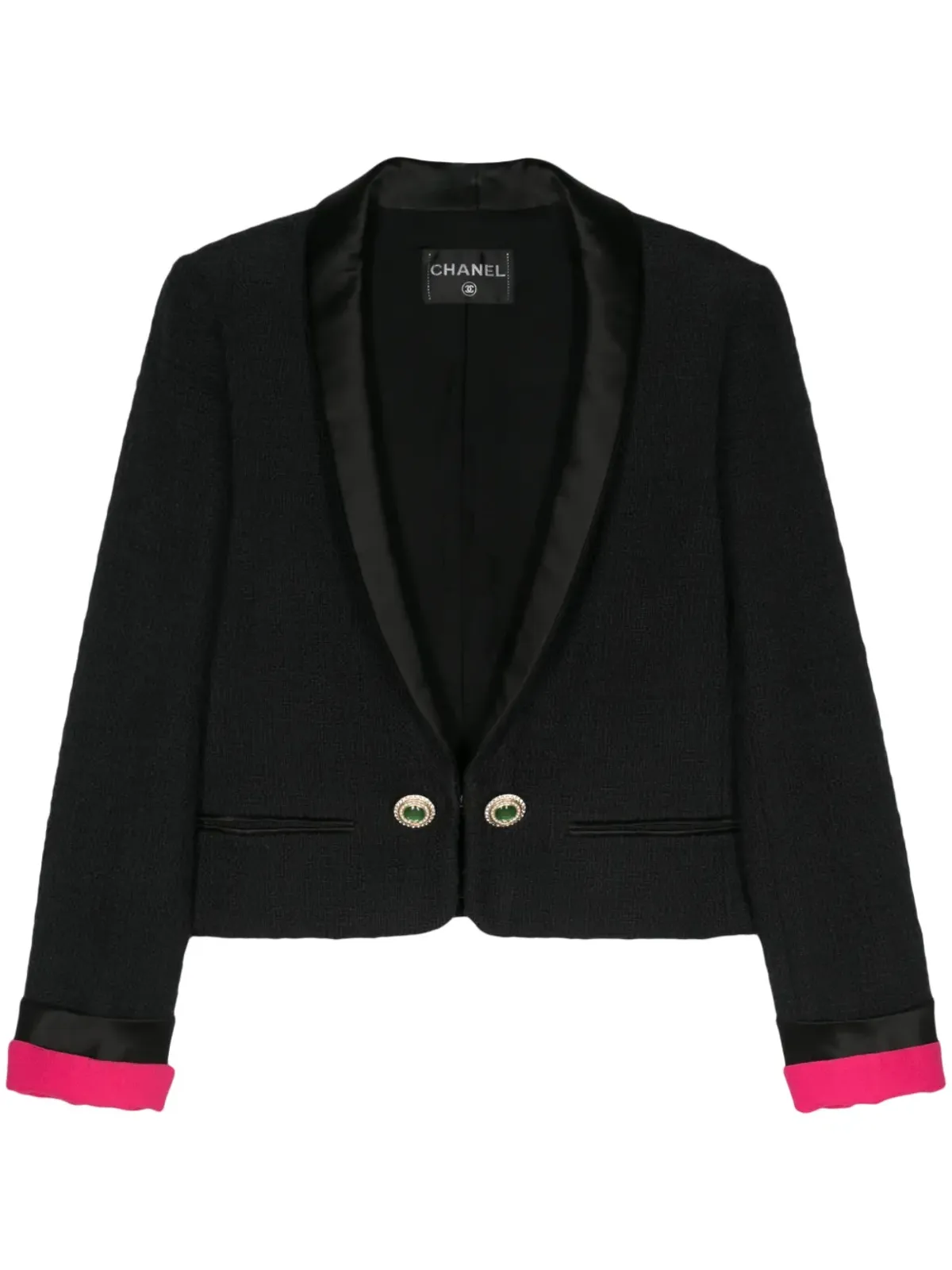 CHANEL ビンテージ 2012年 ブークレツイード ジャケット ブラック - 画像1