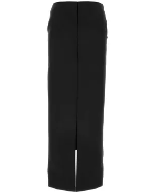 Givenchy フロントスリット ウール混紡 マキシスカート - ブラック - サムネイル1