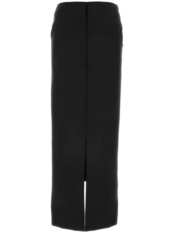 Givenchy Givenchy フロントスリット ウール混紡 マキシスカート - ブラックの商品画像