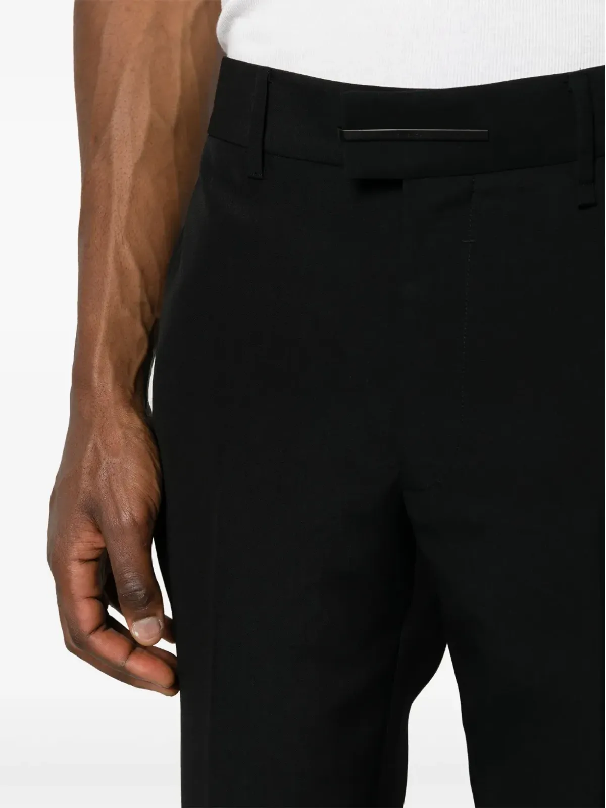 Givenchy ロゴプレート ストレートパンツ - ブラック - 画像5