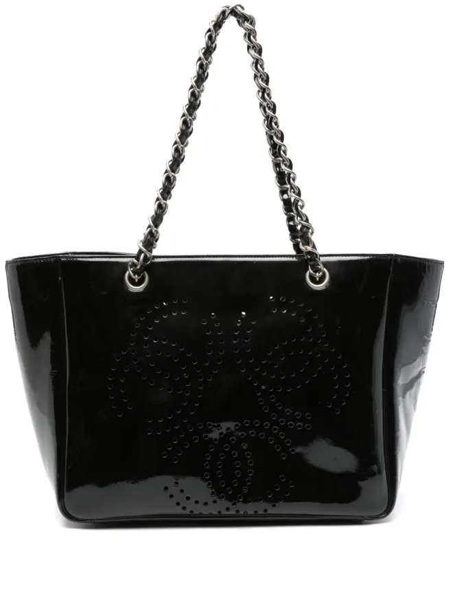 CHANEL Pre-Owned CHANEL ビンテージ 1999-2001年 レザー トートバッグ - ブラックの商品画像