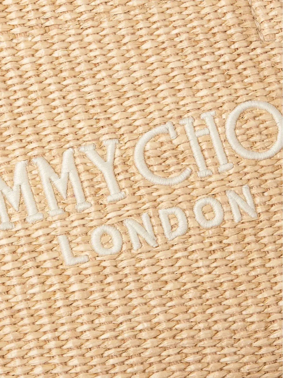 Jimmy Choo ミニロゴ刺繍ビーチバッグ - ニュートラルカラー - 画像5