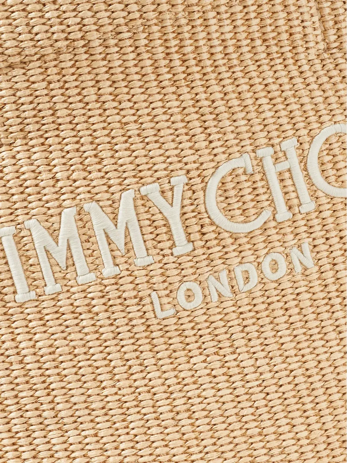 Jimmy Choo ロゴ刺繍 ビーチバッグ - ベージュ系 - 画像4