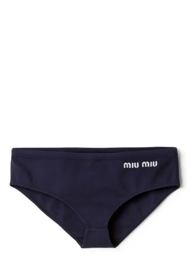 Miu Miu Miu Miu ロゴ刺繍ビキニボトムスの商品画像