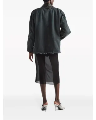 Prada セミシアー ミディ ペンシルスカート - サムネイル3
