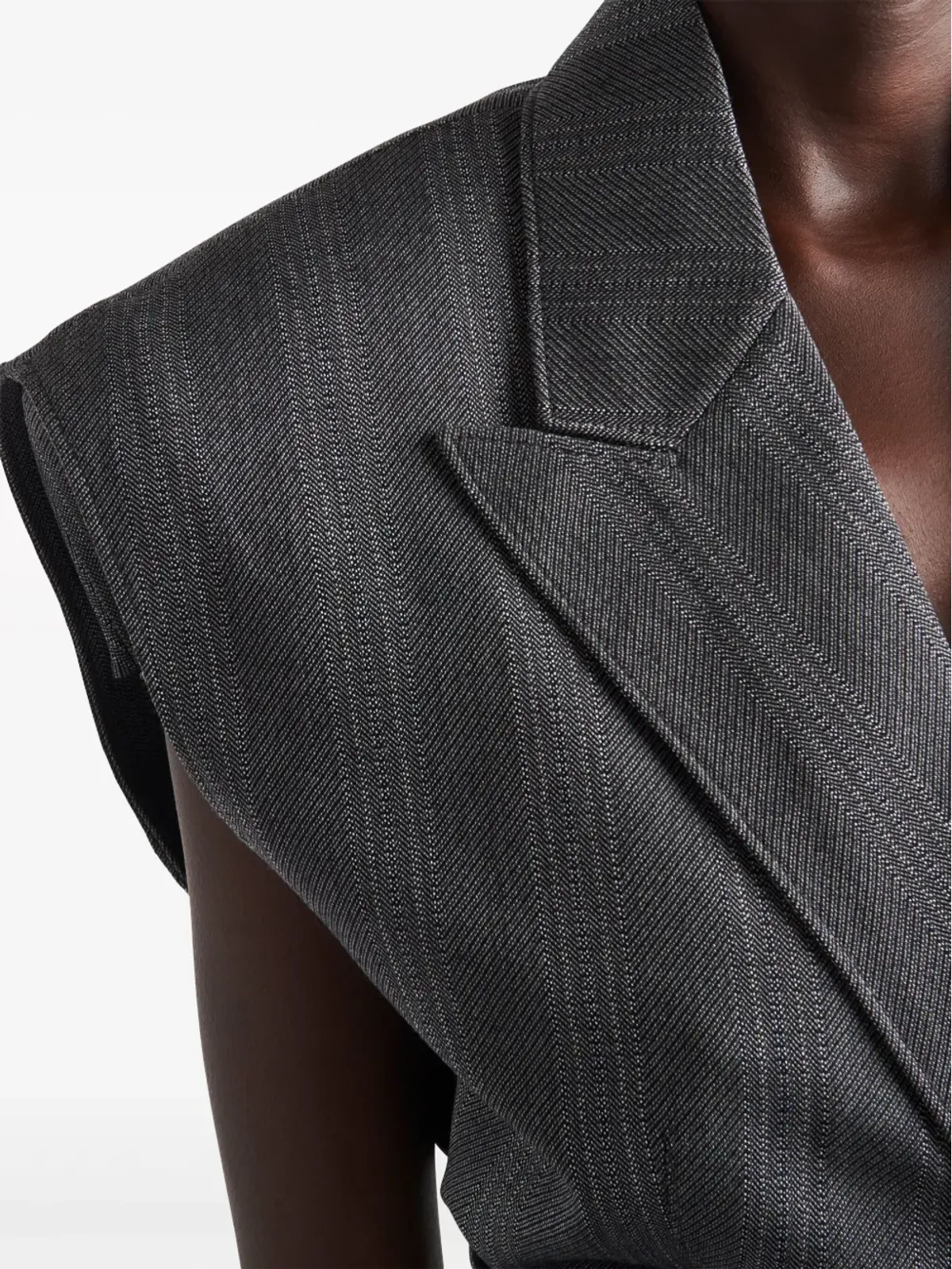 Prada ピンストライプのシングルブレスト ベスト - 画像5