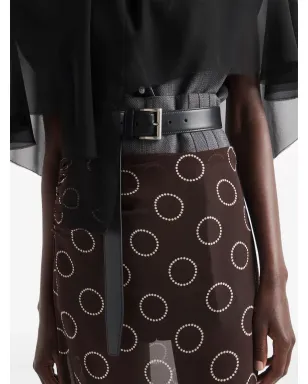 Prada ドットプリント ジョージェット ペンシルスカート - サムネイル5