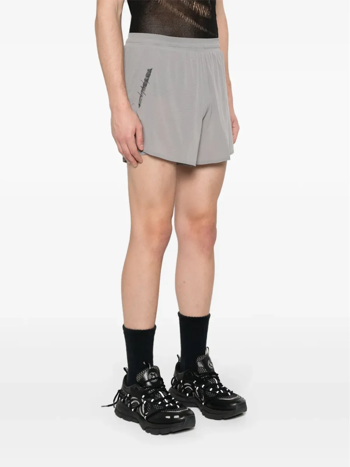 Y-3 チェック柄 ランニングショーツ - 画像3