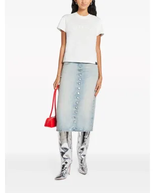 Courrèges ACストレート コットンTシャツ - ホワイト - サムネイル2