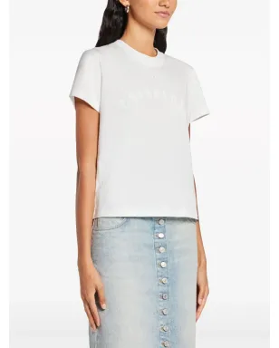 Courrèges ACストレート コットンTシャツ - ホワイト - サムネイル3