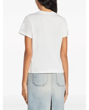 Courrèges ACストレート コットンTシャツ - ホワイト - サムネイル4
