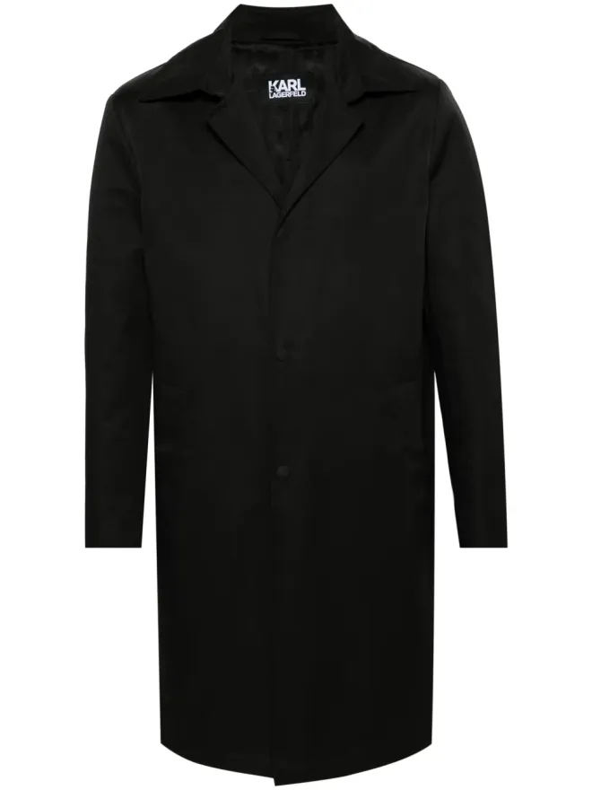 Karl Lagerfeld Karl Lagerfeld プレススタッズ式シングルブレストコート ブラックの商品画像