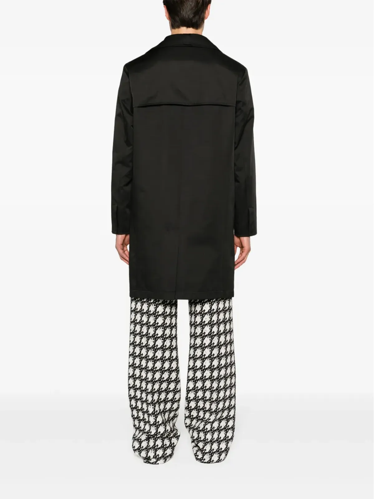 Karl Lagerfeld プレススタッズ式シングルブレストコート ブラック - 画像4