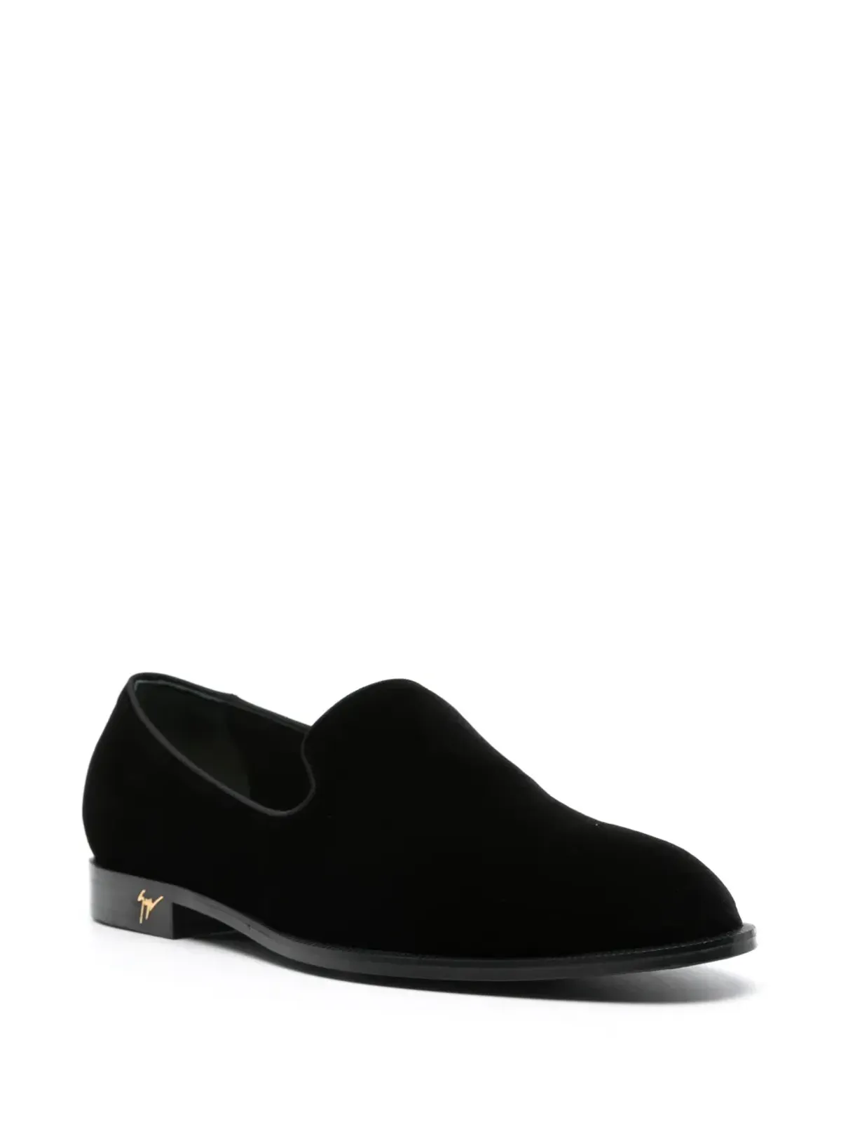 Giuseppe Zanotti ルドルフ ベルベット スリッパ ブラック - 画像2