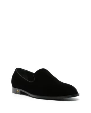 Giuseppe Zanotti ルドルフ ベルベット スリッパ ブラック - サムネイル2
