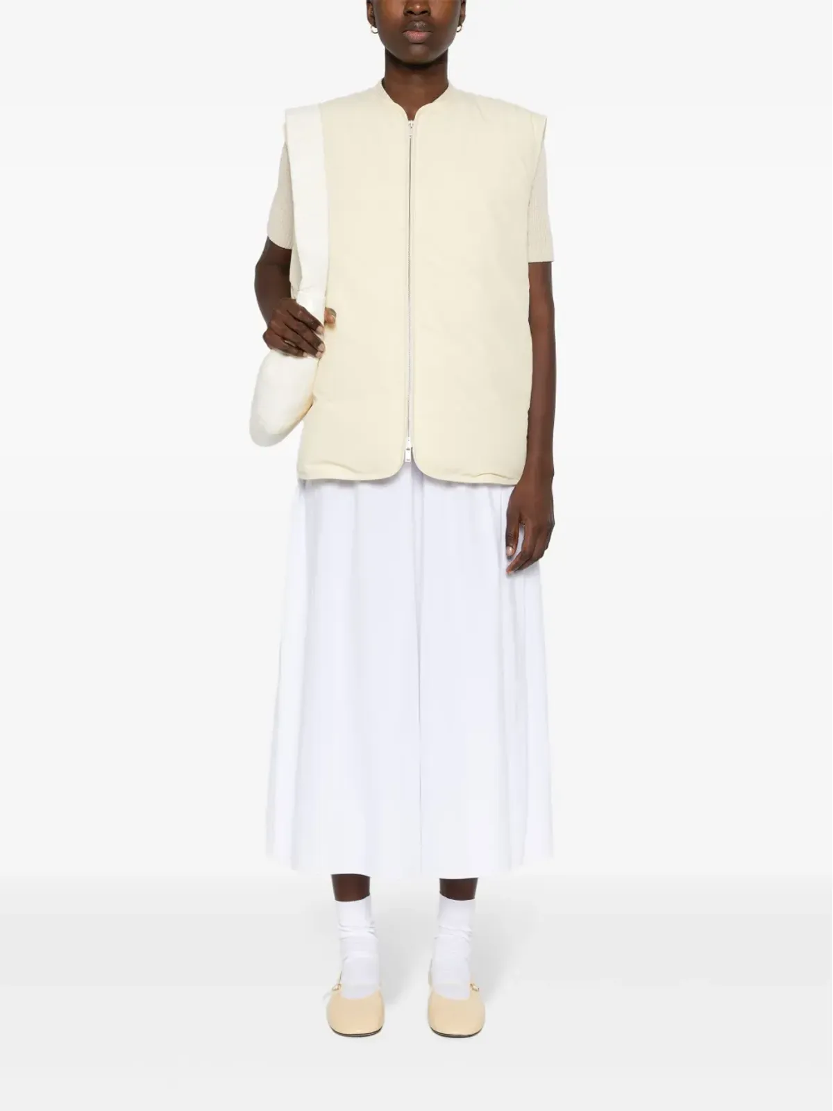Jil Sander パッド入りジップアップジレ - ニュートラル系 - 画像2