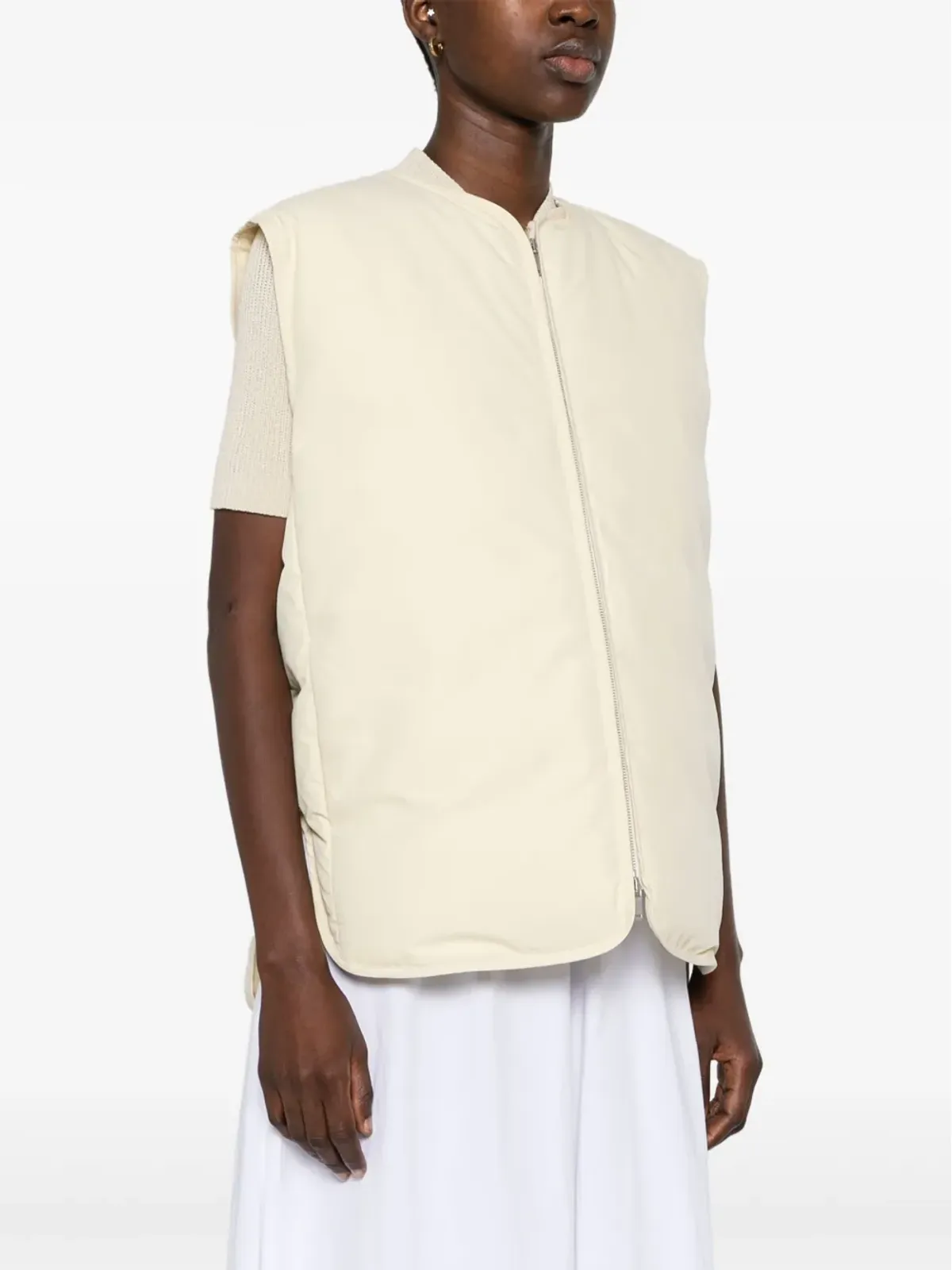 Jil Sander パッド入りジップアップジレ - ニュートラル系 - 画像3