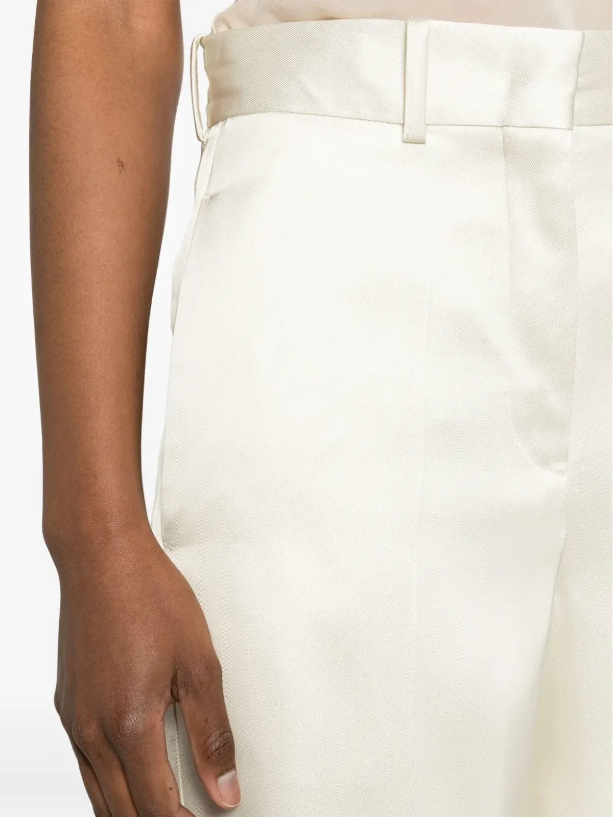 Jil Sander ハイライズ ツイル パラッツォパンツ - 画像5