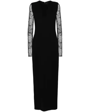 Givenchy 4Gモチーフ クレープ マキシドレス ブラック - サムネイル1