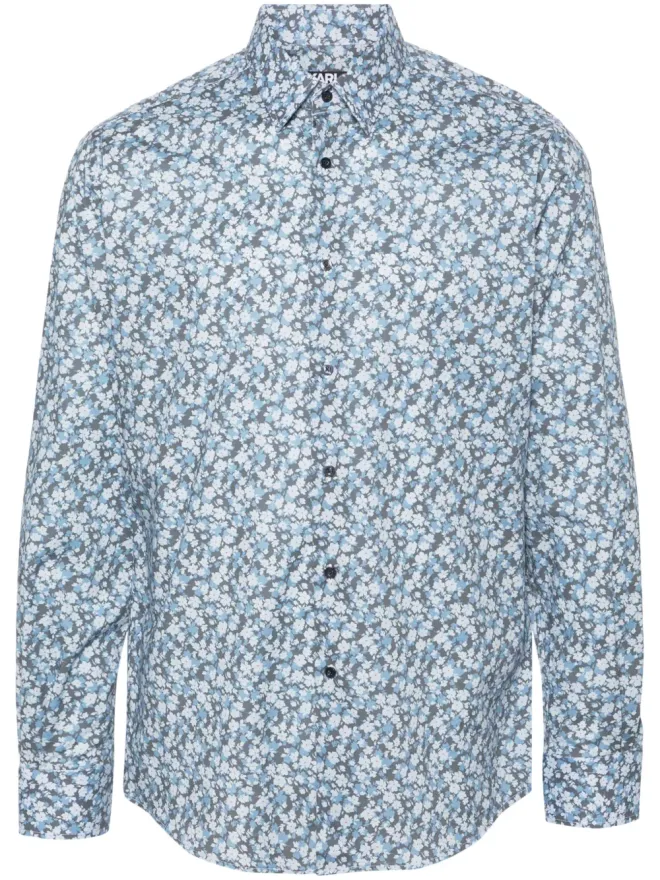 Karl Lagerfeld ビンテージ Karl Lagerfeld 花柄プリント ポプリン シャツの商品画像